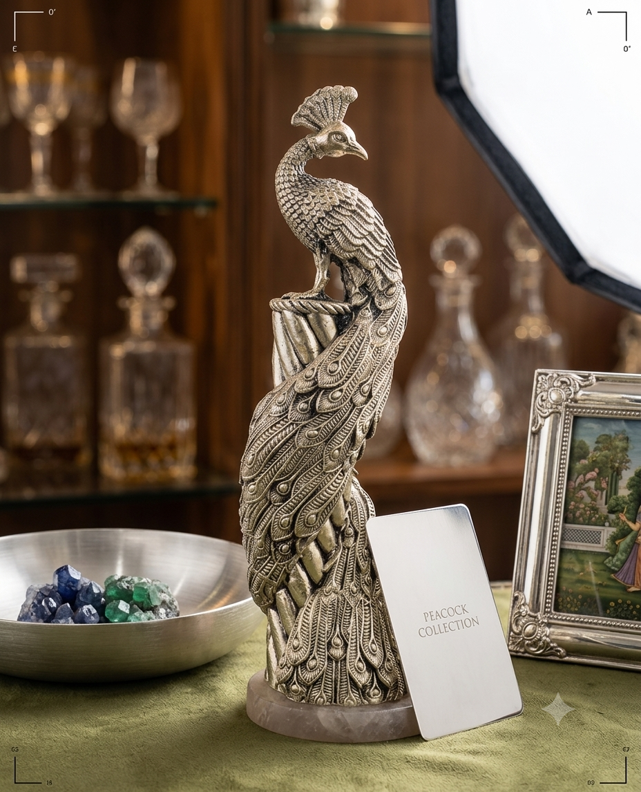 Regal Peacock Silver showpiece