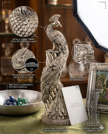 Regal Peacock Silver showpiece